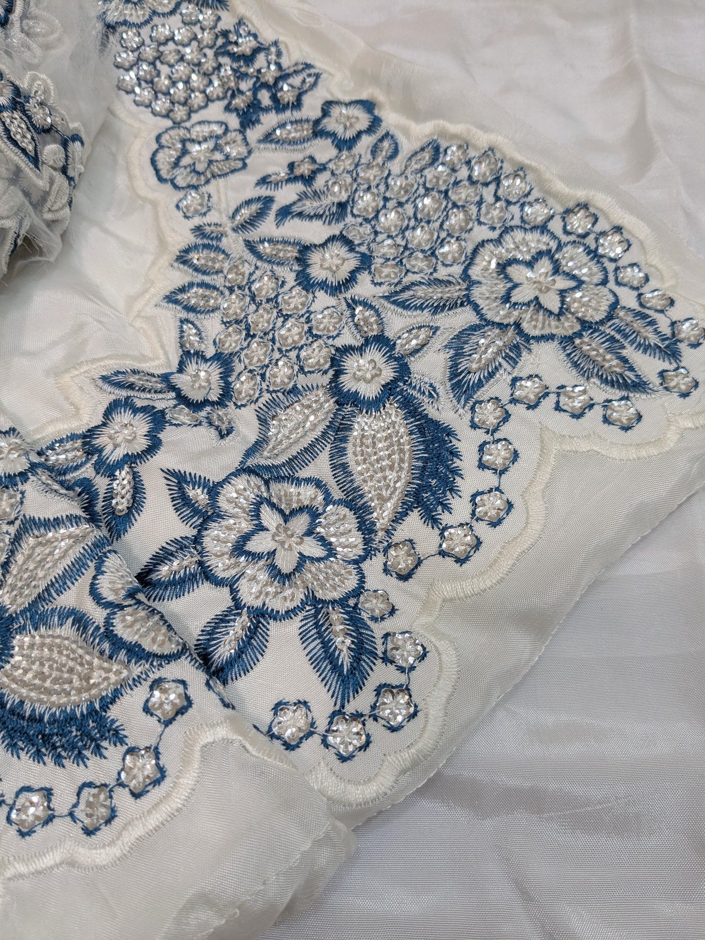 HUSSAIN REHAR VIRELLE PREMIUM RAW SILK HAND EMBELLISHED 3 PIECE UNSTICHED