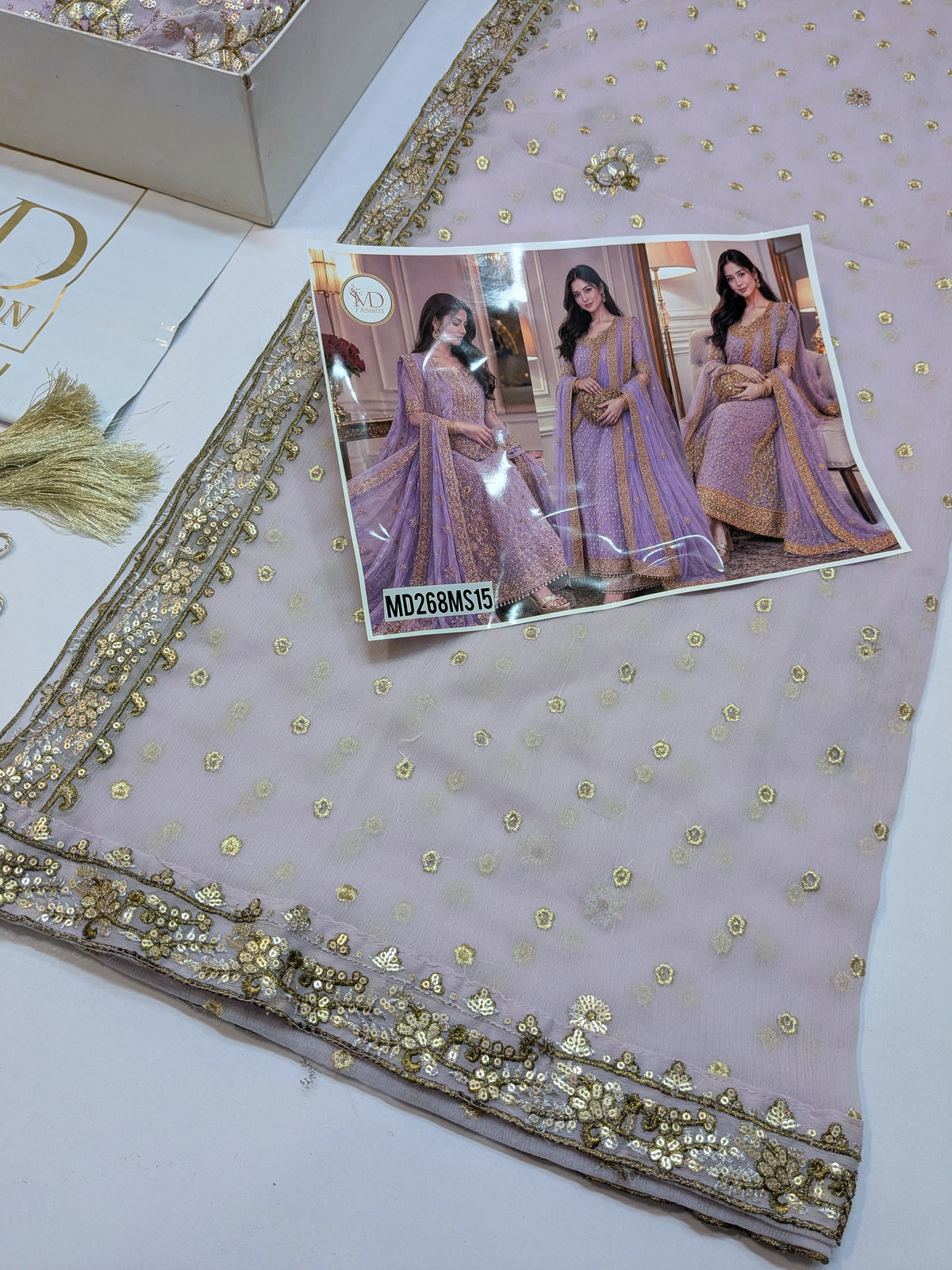Haris Shakeel Inspired LILAC Bridal Chiffon