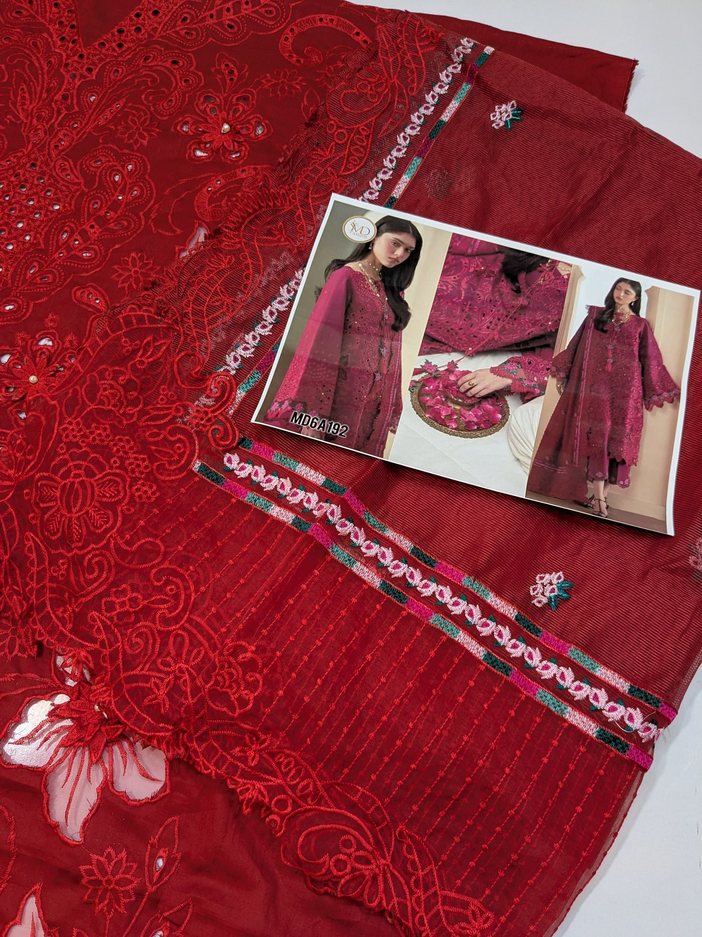 BIN ILYAS DEEP BURGUNDY MAROON LUXURIOUS LAWN