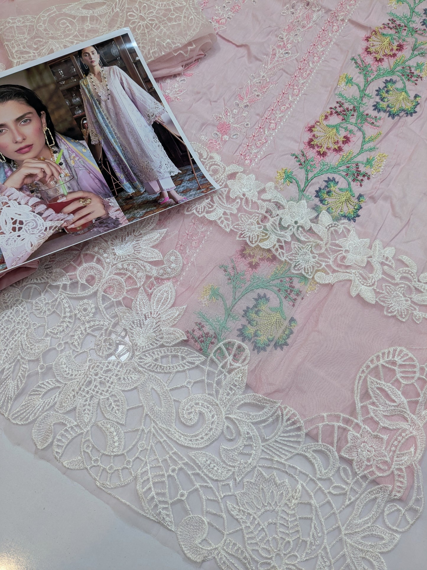 MUSHQ AMMARA CHIKENKARI LAWN EMBROIDERED