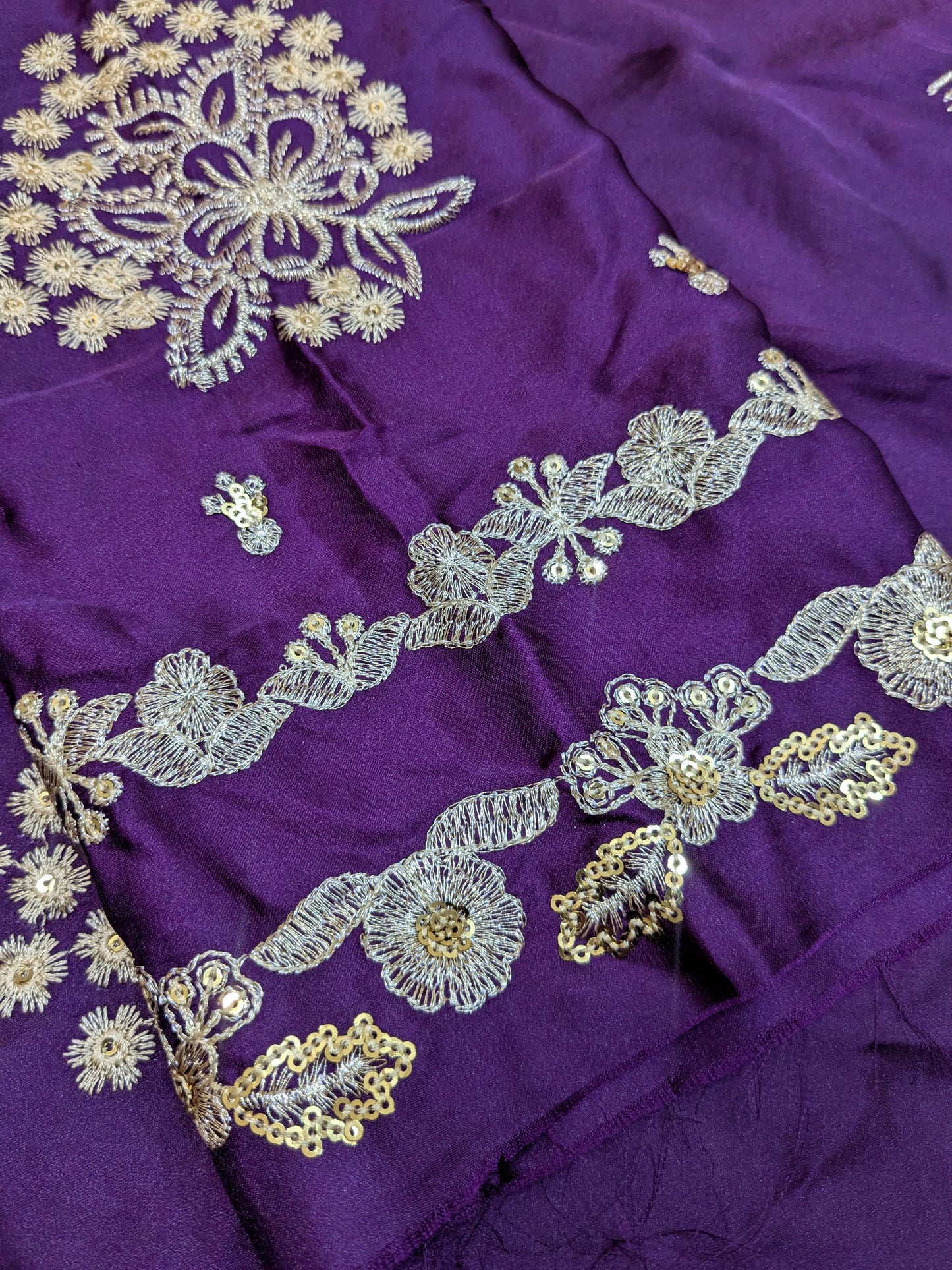 MAHIRA SILK EMBROIDERED PURPLE FORMAL