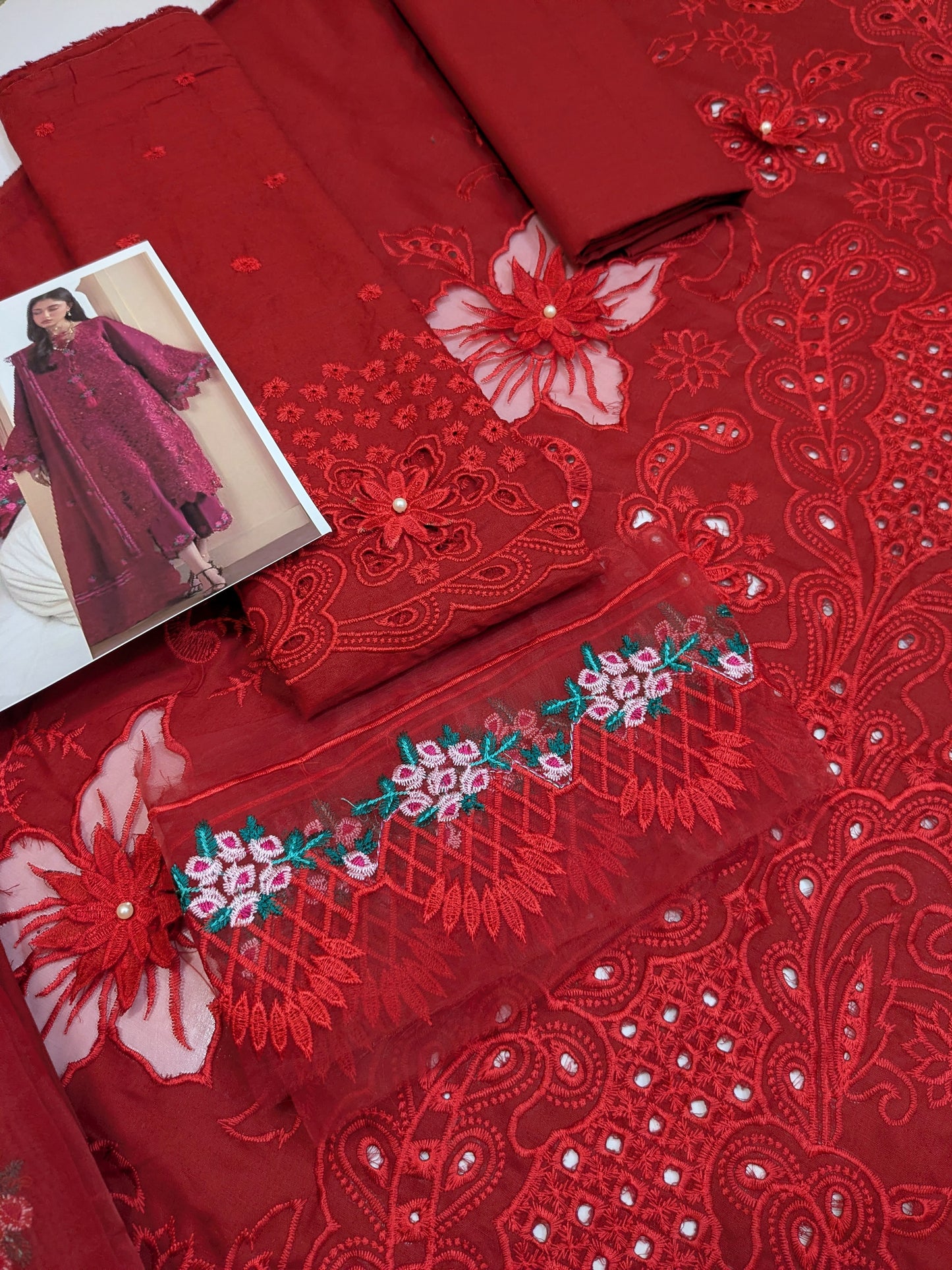 BIN ILYAS DEEP BURGUNDY MAROON LUXURIOUS LAWN