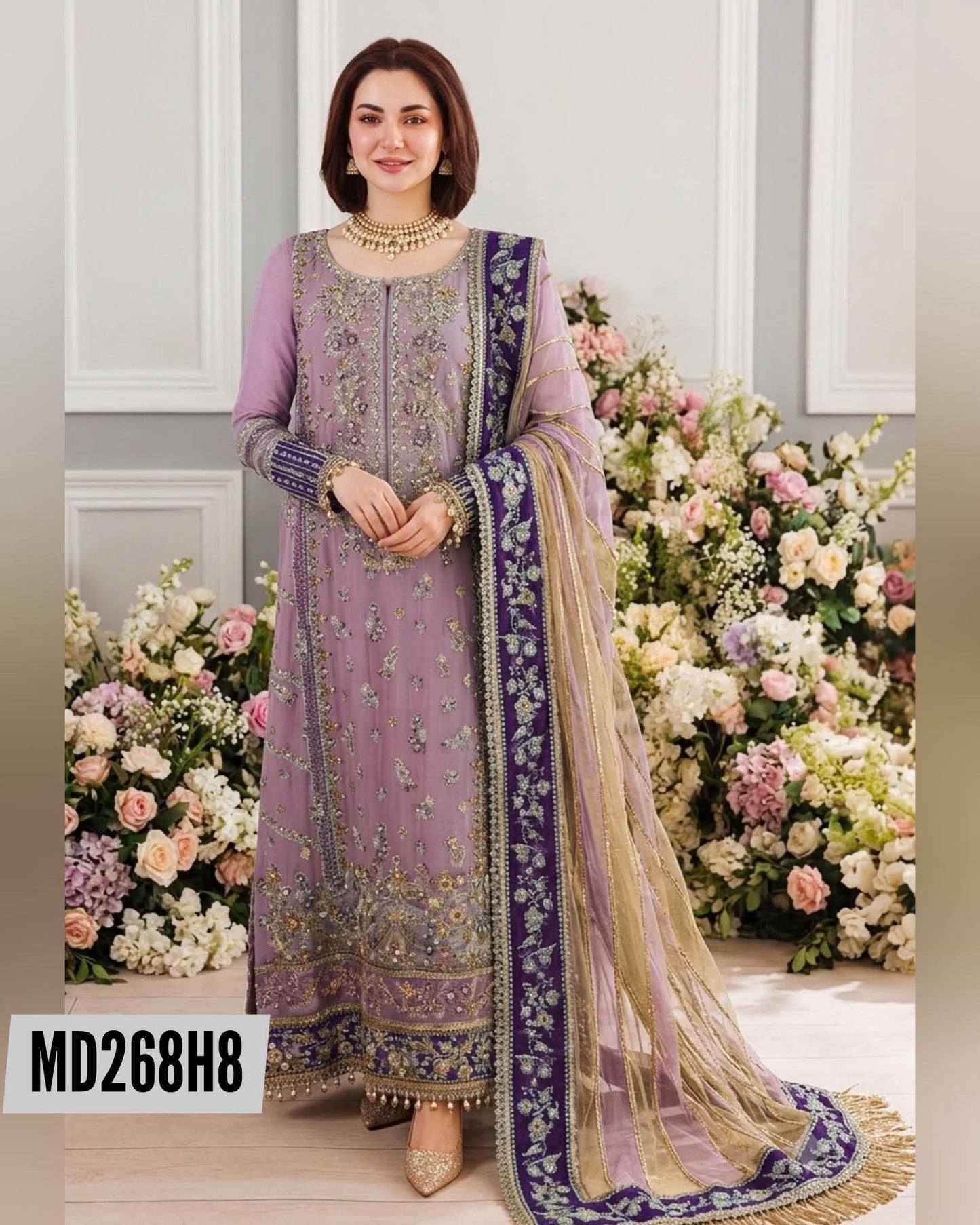 CHARISMA INSPIRED LAVENDER CHIFFON DASTAN E JASHAN