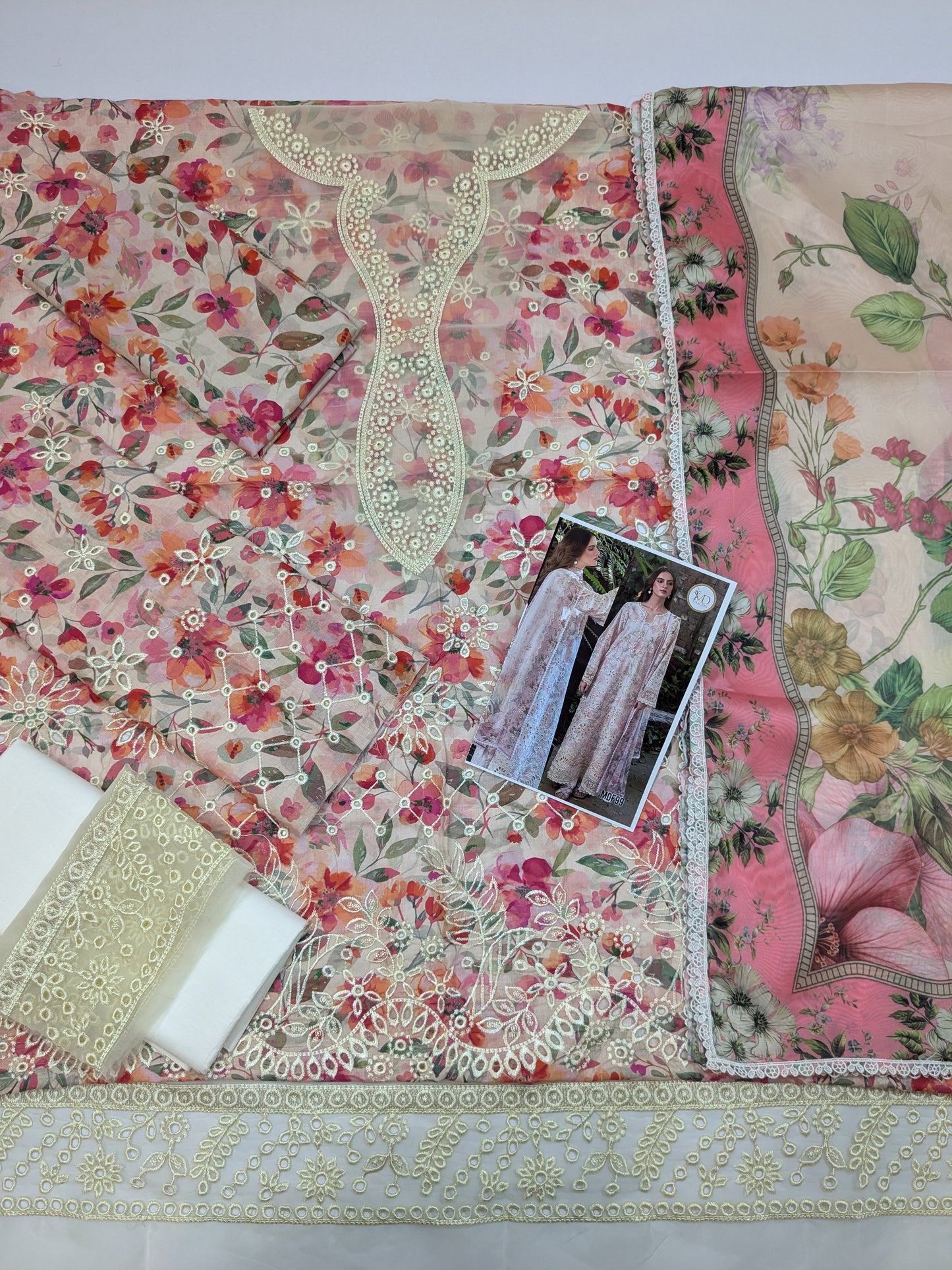 NEESHAY LAWN PRINKARI EMBROIDERED 3ps