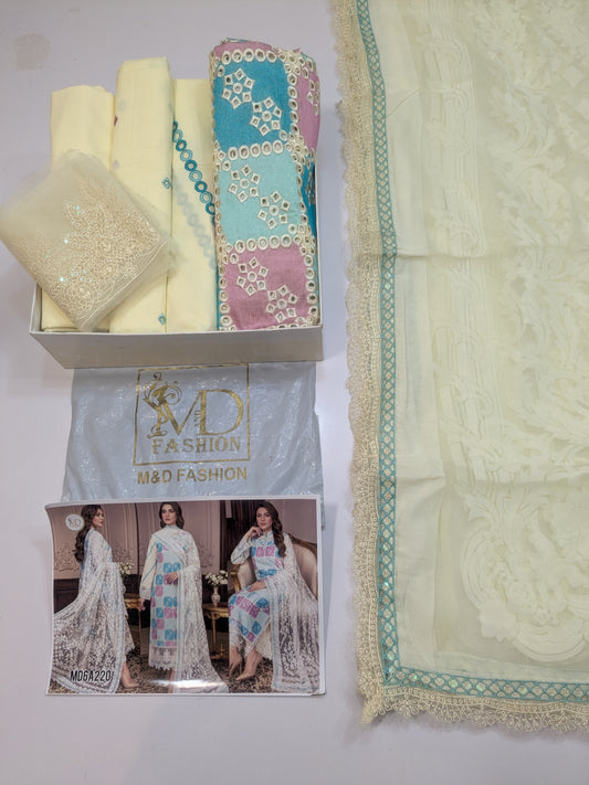 KHUAWB COLLECTION LUXURIES CHIKENKARI LAWN