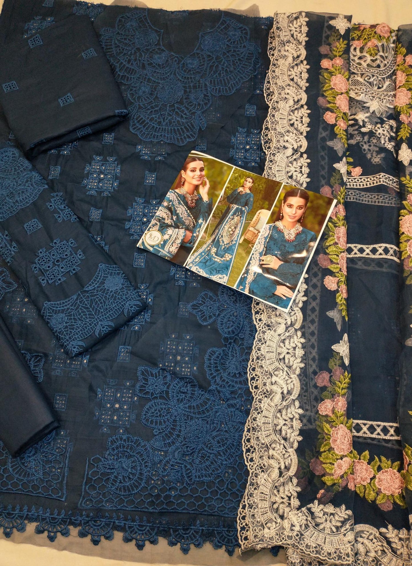 KAHF ZINK LUXURIOUS LAWN WITH HEAVY EMBROIDERED DUPPATA