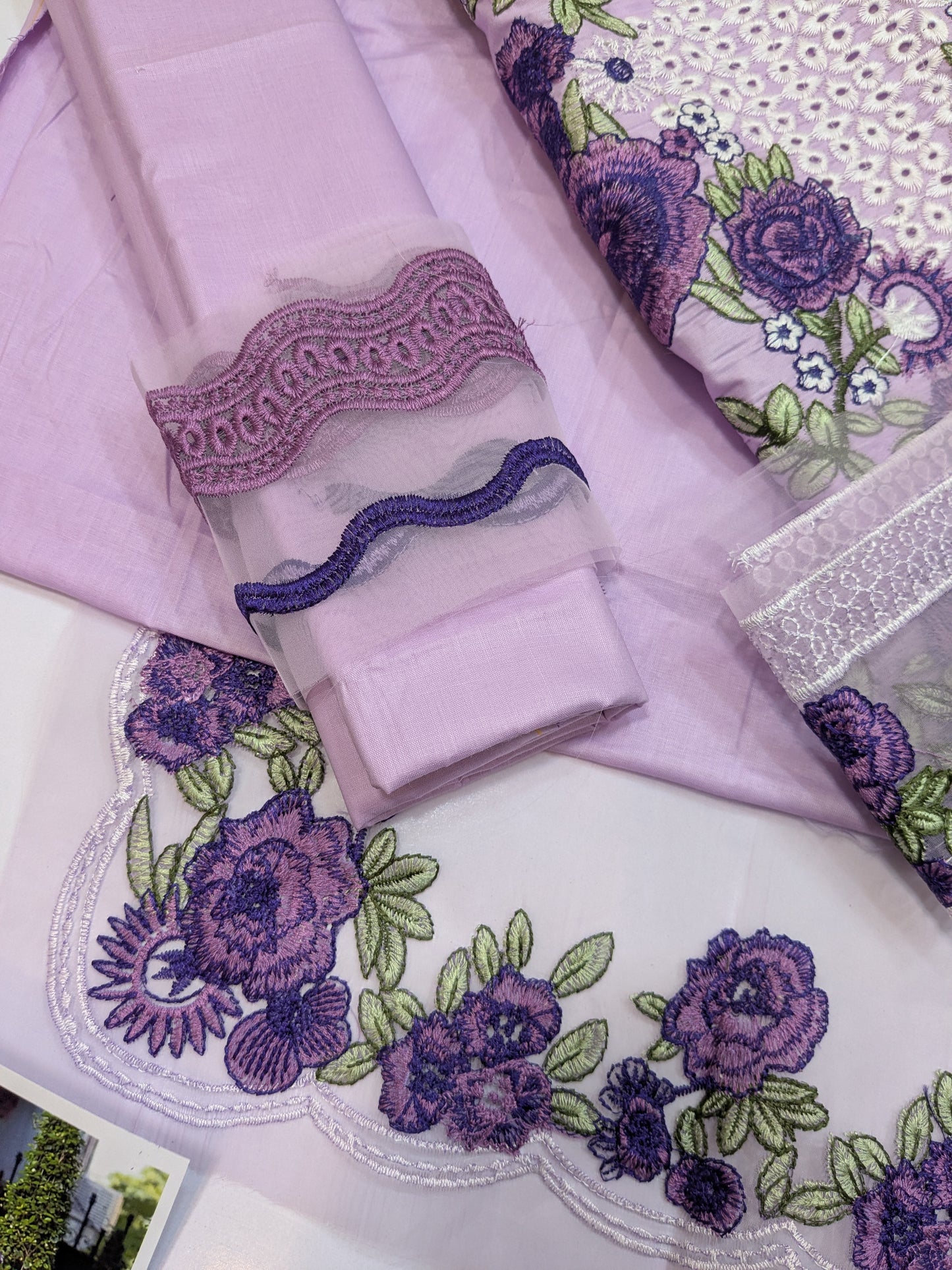 JADE LAVENDER LUXURIOUS LAWN EMBROIDERED