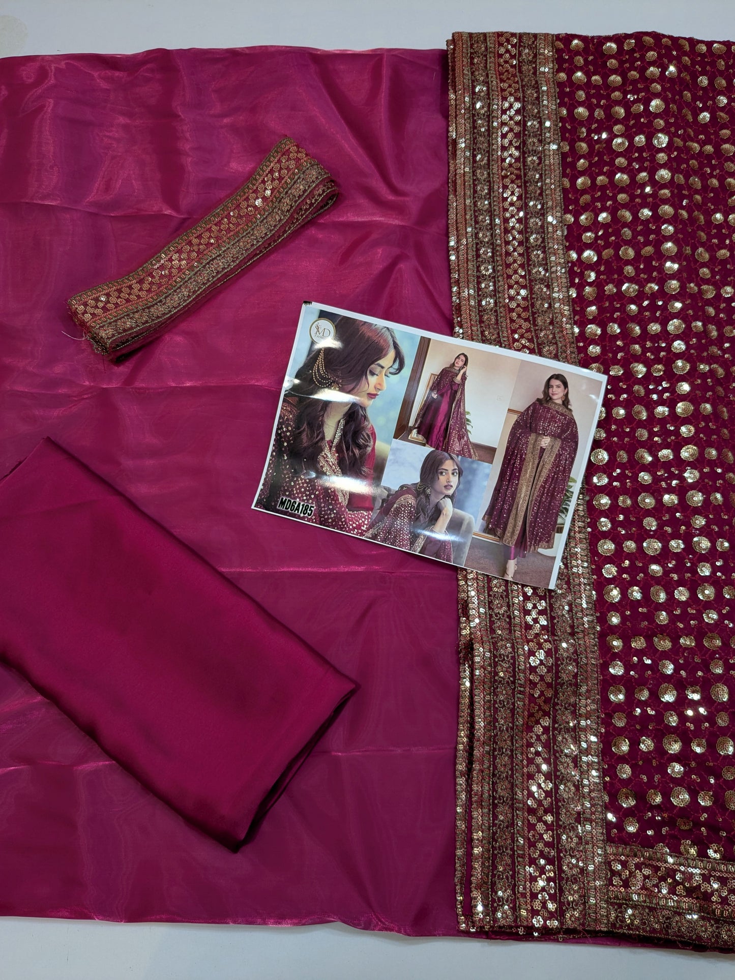 SAJAL VIRAL SILK DRESS WITH HEAVY DUPPATA