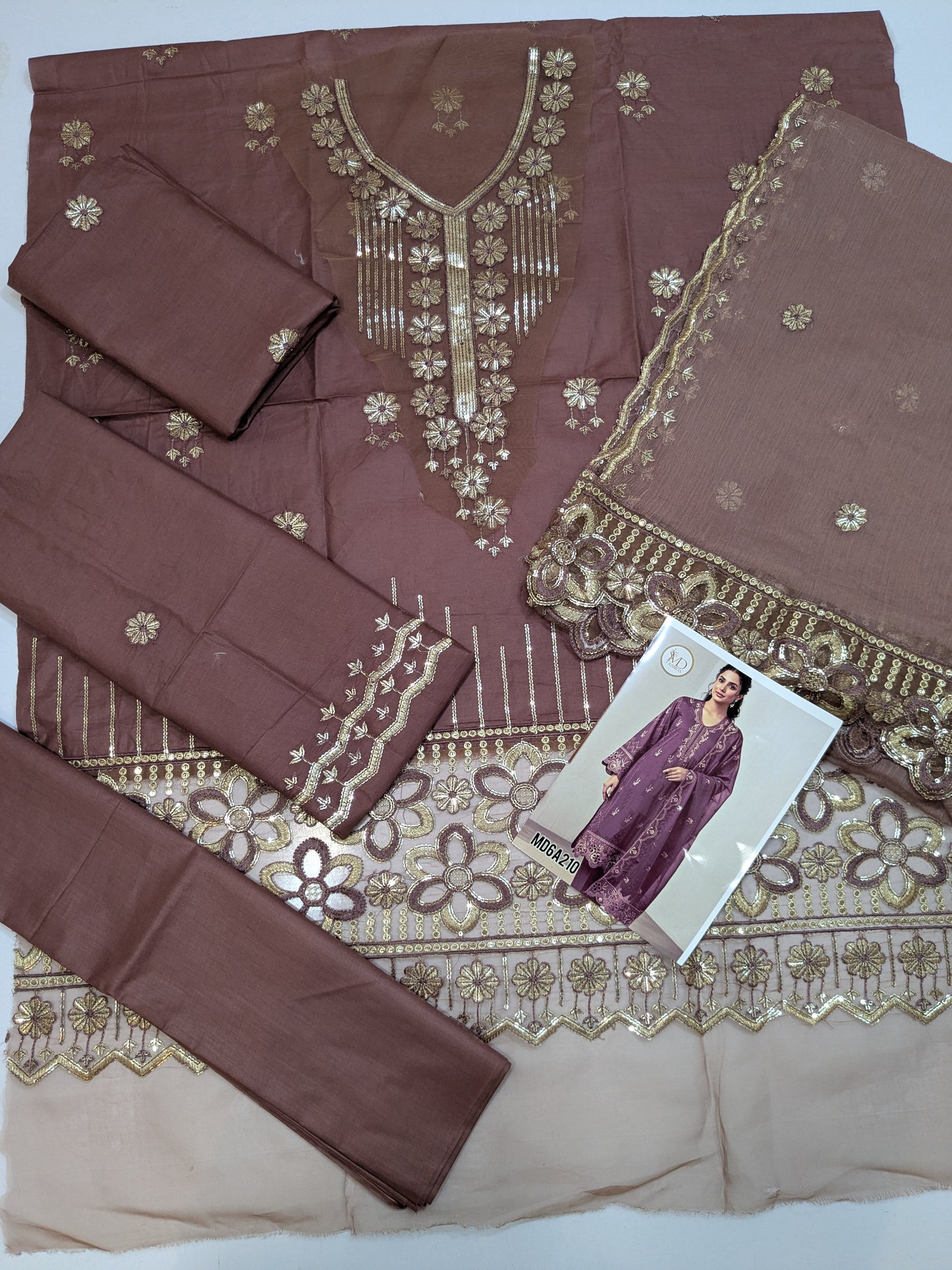 KUAWB COLLECTION DUSTY DARK MAUVE LAWN COTTON