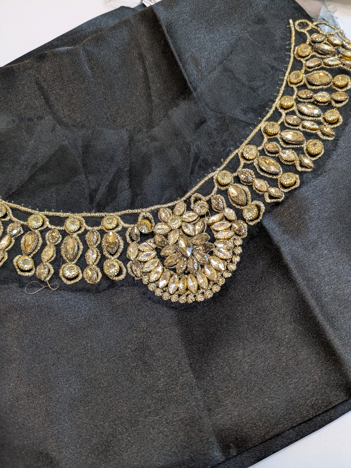 EMAN ADEEL BLACK GOLD NET SAREE