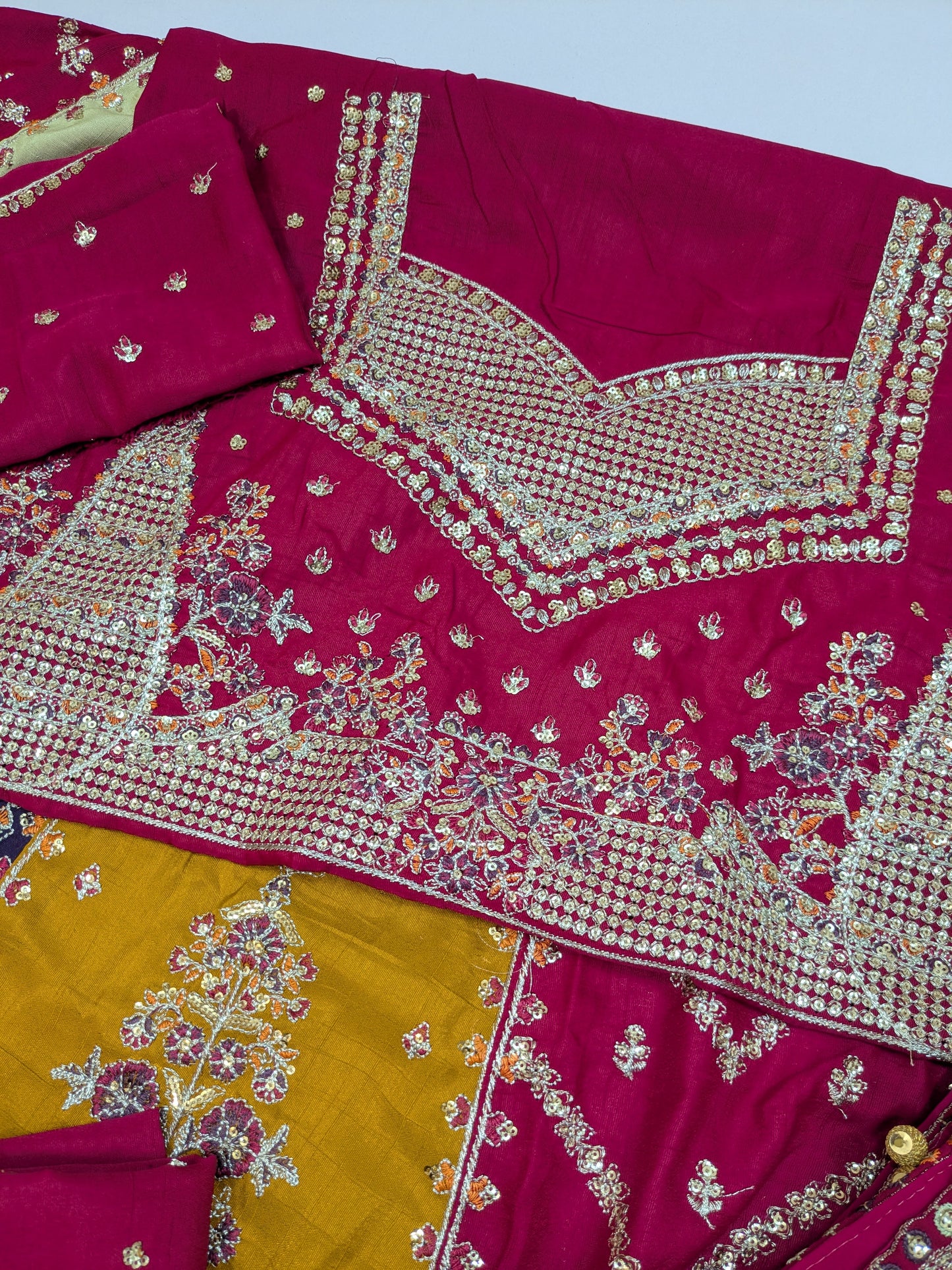 BIN ILYAS SAJJAL MULTI EMBROIDERED MAXI LAHENGA