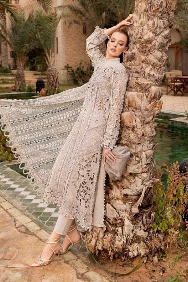 MARIA B 3D SKIN FAWN LUXURIOUS LAWN