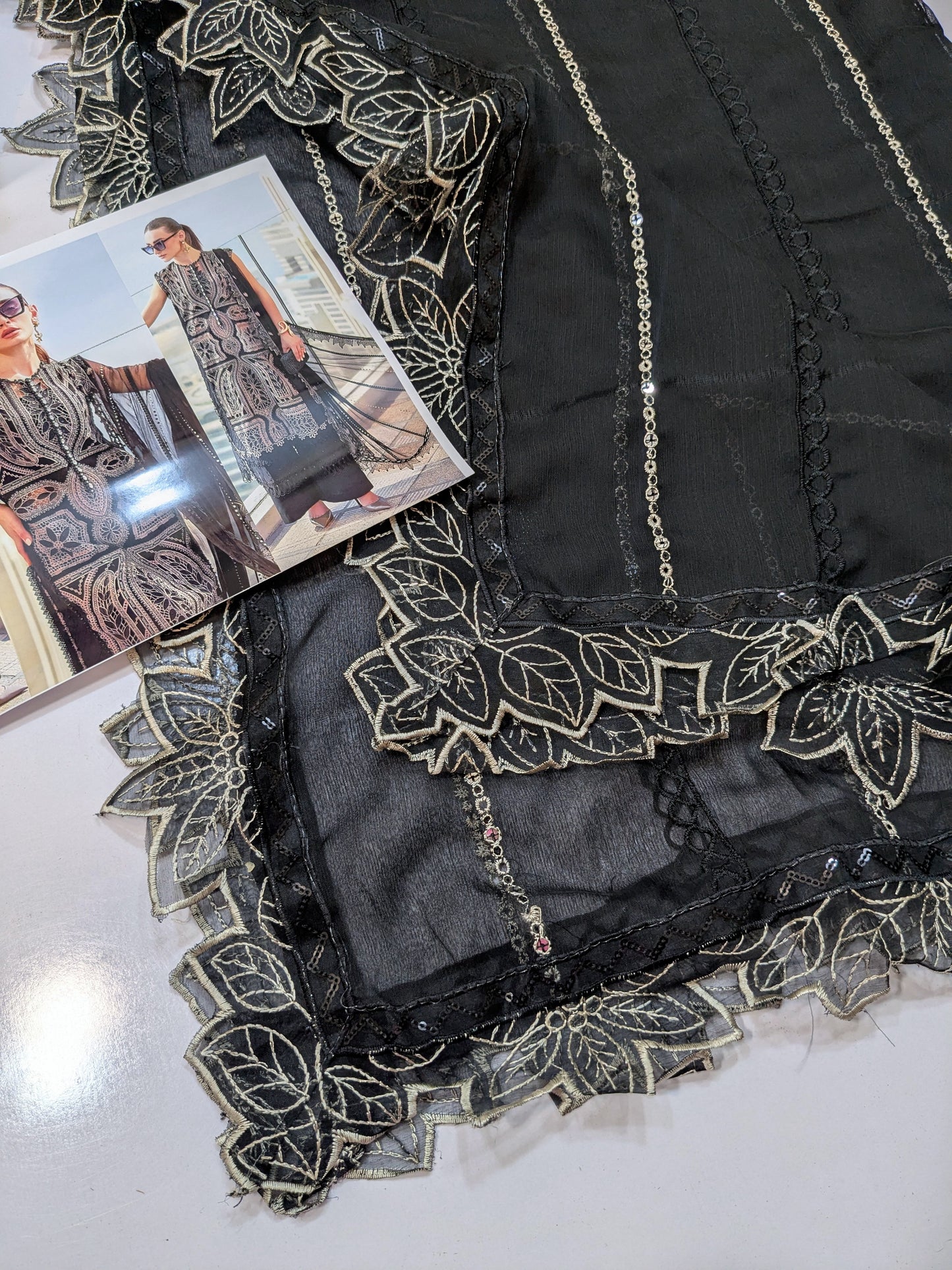 MARIA B LUXURIOUS LAWN BLACK 8B