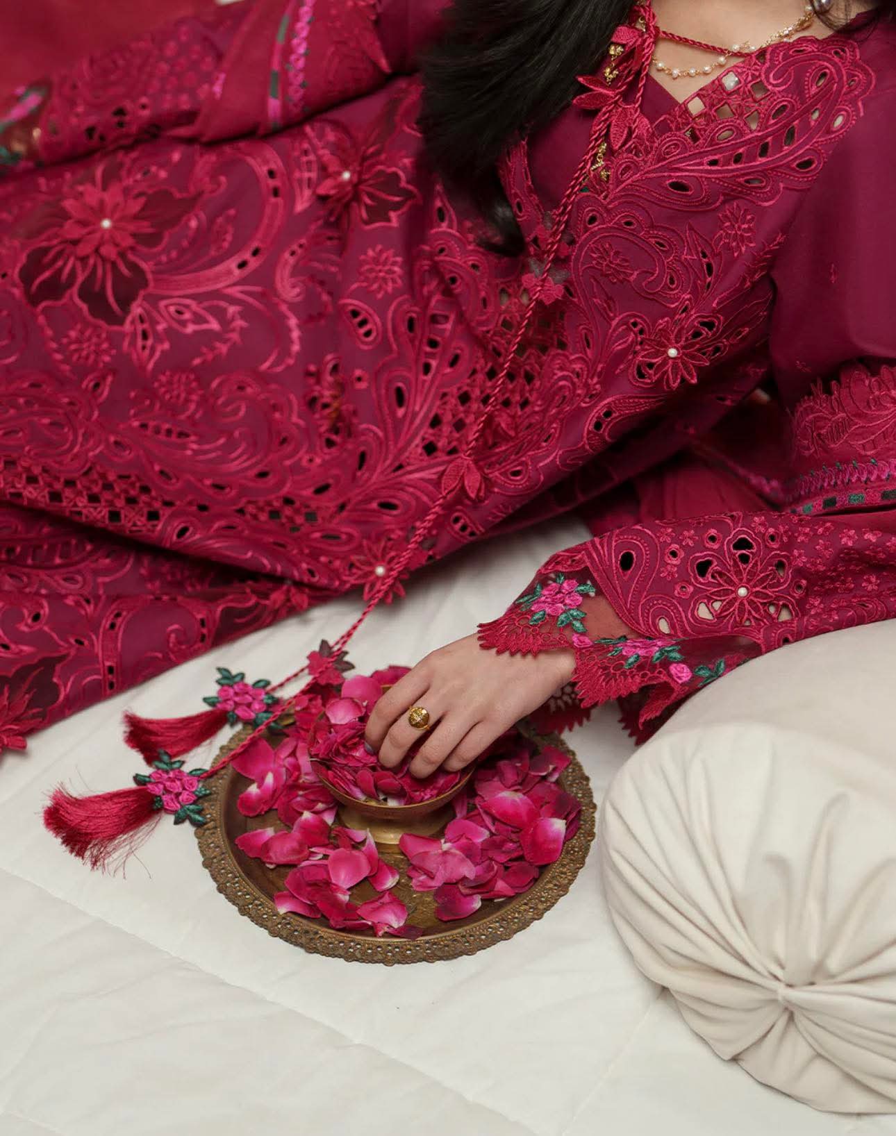 BIN ILYAS DEEP BURGUNDY MAROON LUXURIOUS LAWN