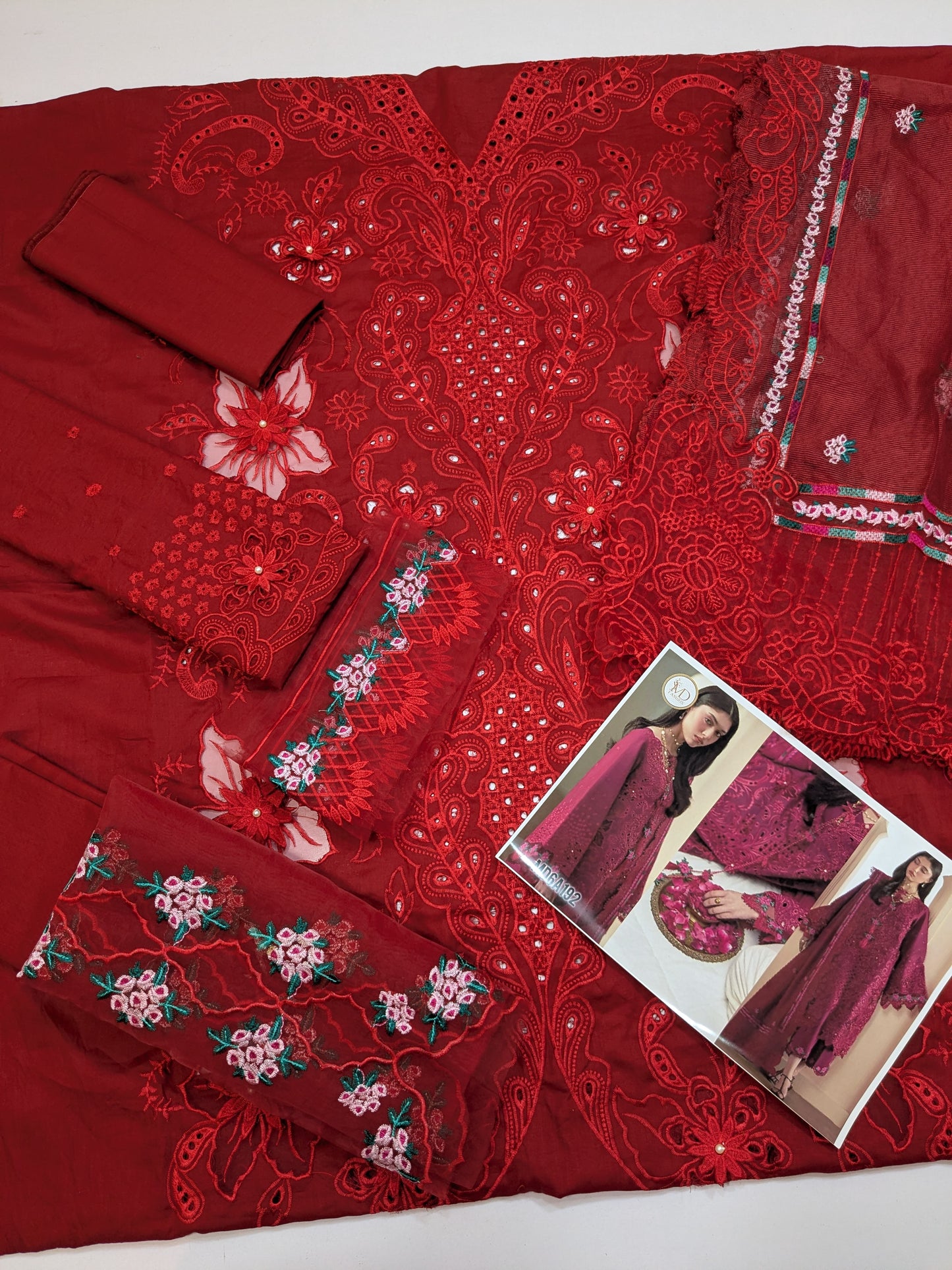 BIN ILYAS DEEP BURGUNDY MAROON LUXURIOUS LAWN