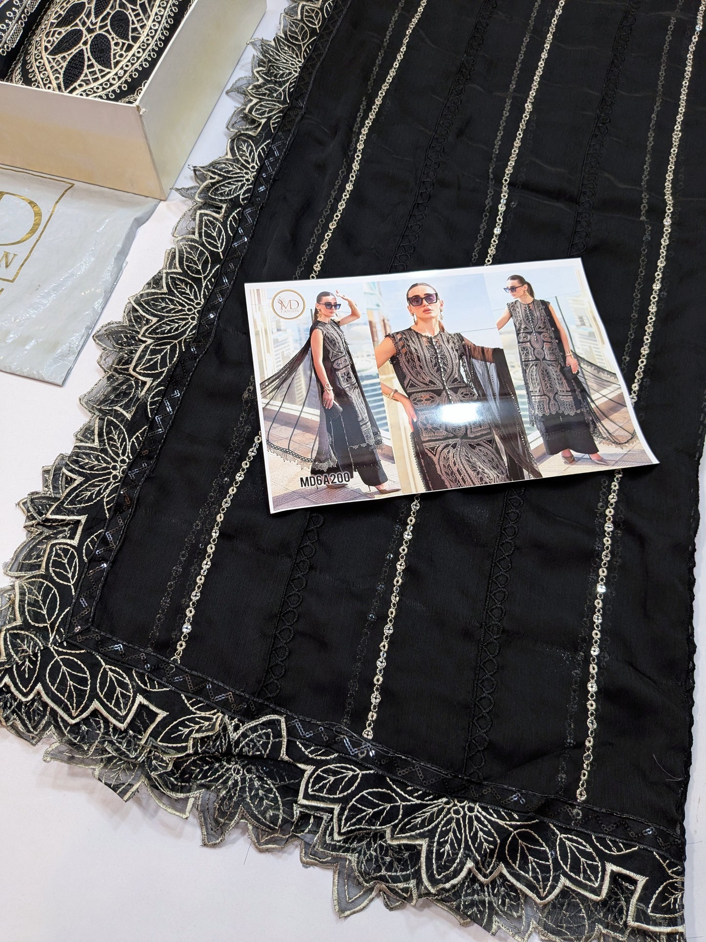 MARIA B LUXURIOUS LAWN BLACK 8B