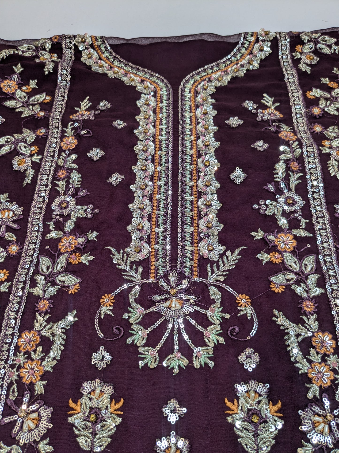 GULAAL INSPIRED CHIFFON HAND EMBELLISHED DRESS