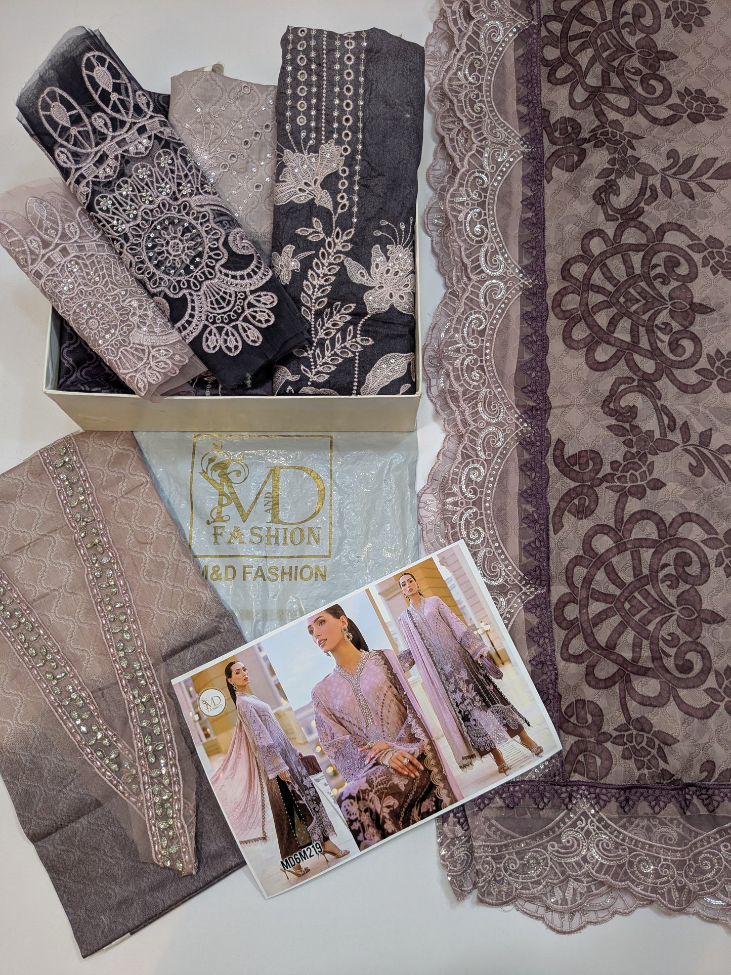 MARIA B LUXURIOUS TYE DYE LAWN LILAC MBD02