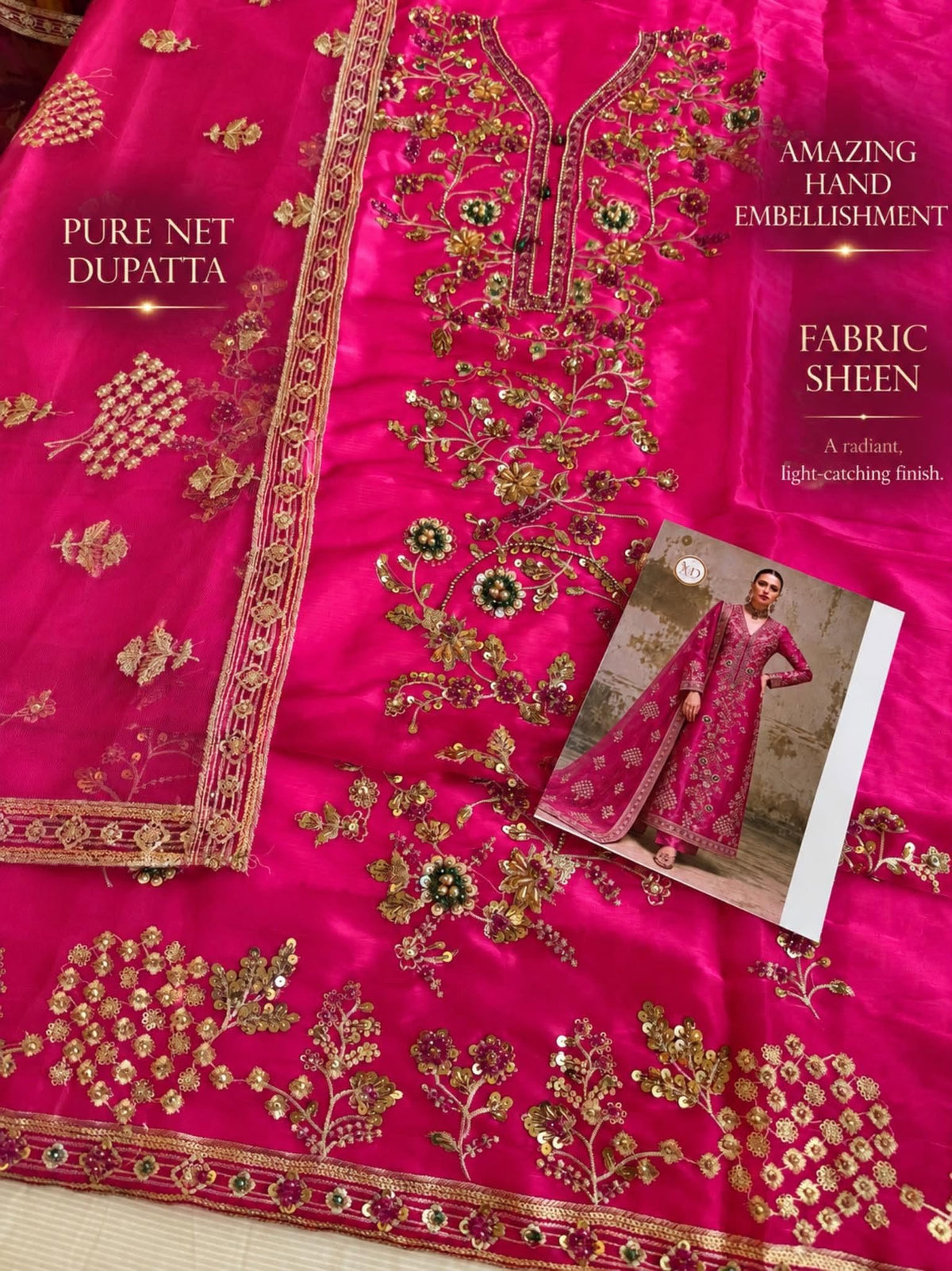Close-up: Close-up of hand embellishment on Mulberry Sheesha Silk shirt