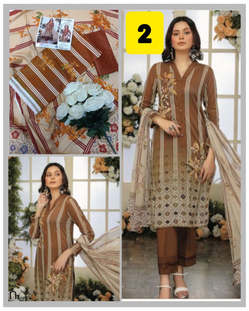 Nishat CODE2 Printed Linen 3PCS dress
