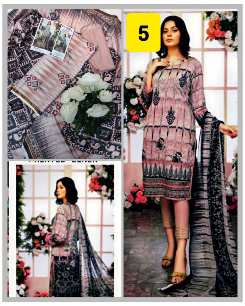 Nishat CODE5 Printed Linen 3PCS dress
