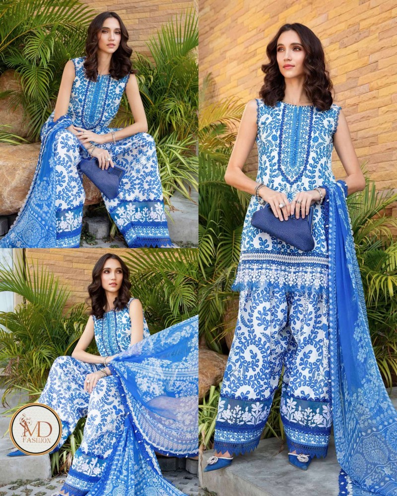 Maria b Mprint Blue 4b Lawn