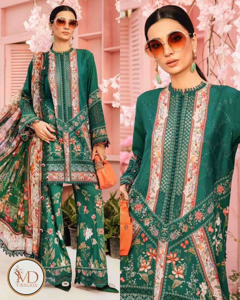 Maria b mprint 10a Green Lawn dress