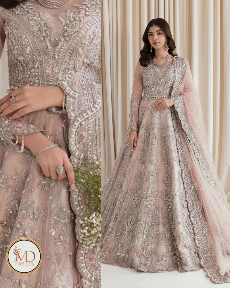 Maria b Kinza Hashmi pinky peach MaXI