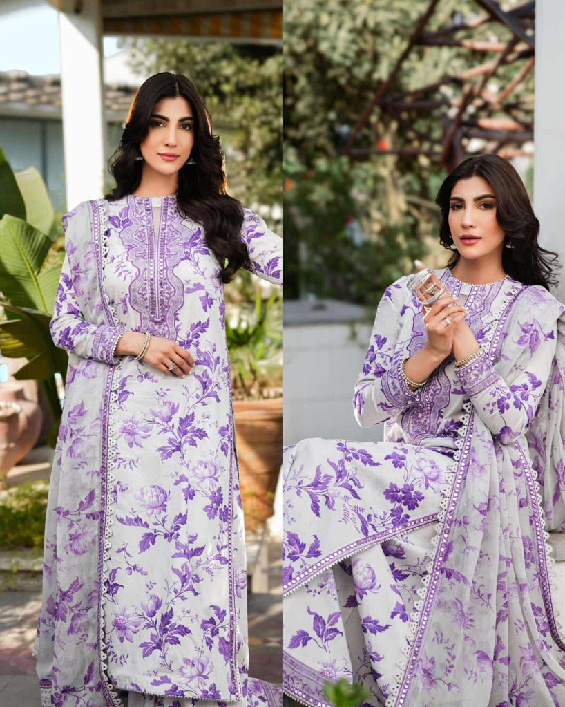Nazish Jahangir Lawn printed embroidered dress