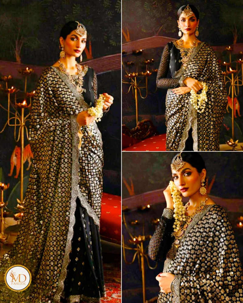 Emaan Adeel zeba saree from devdas collection
