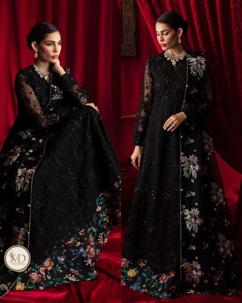 Nureh Elanora Embroidered Organza with multi work