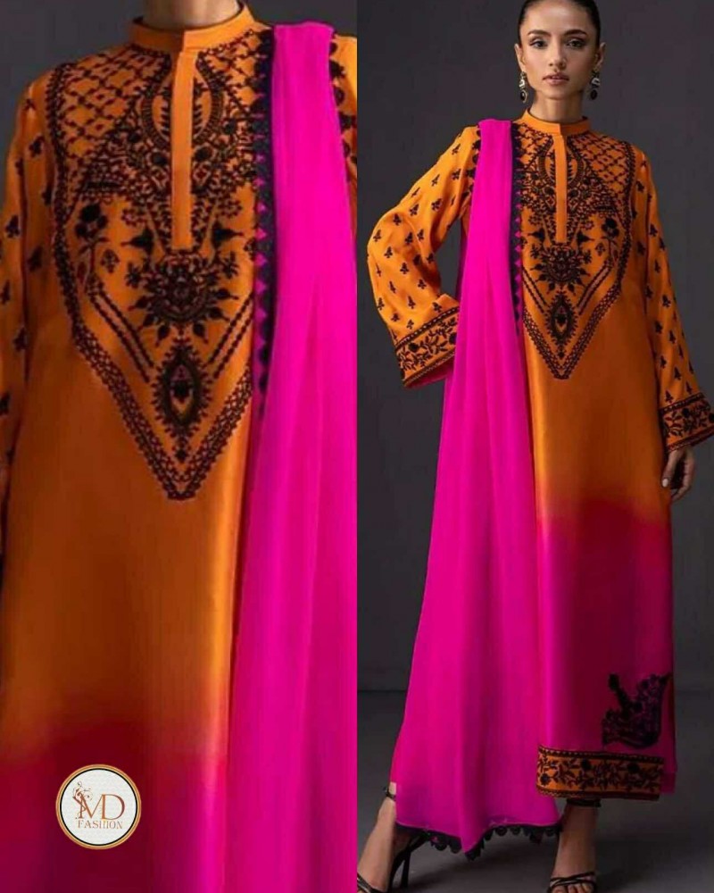 Zainab chotani Charmeuse Silk Aatishra