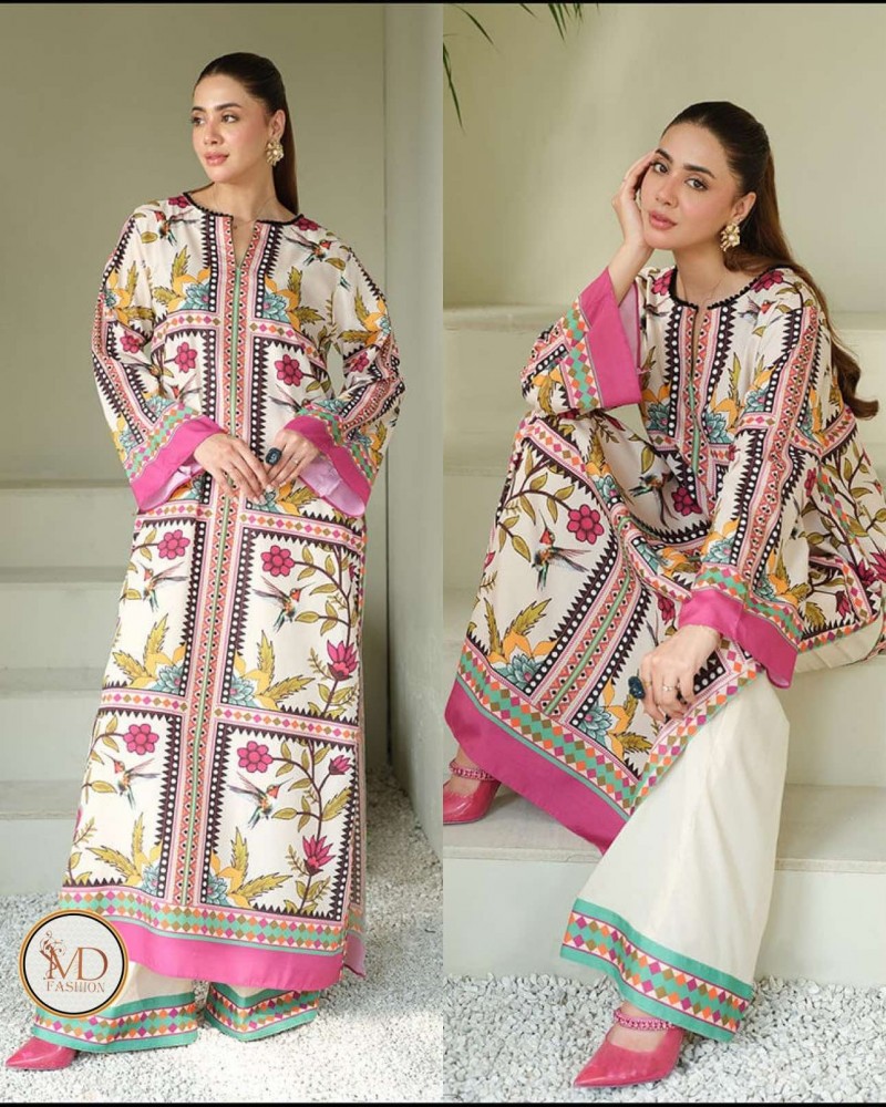 Charmeuse Silk white pink 3pcs dress