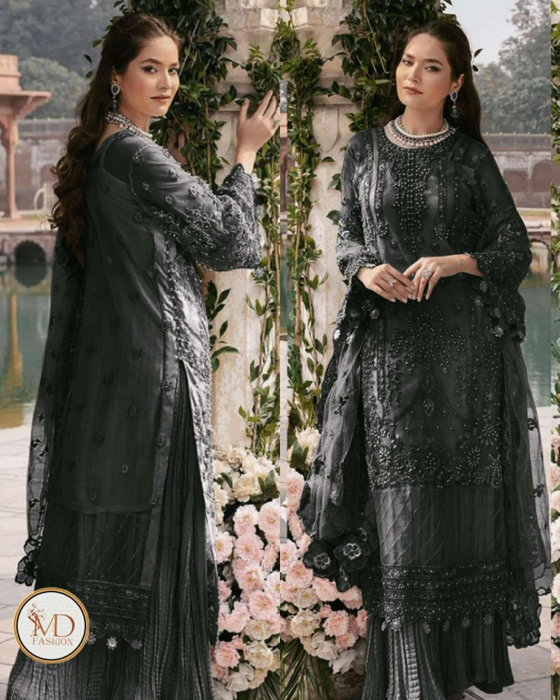 Baroque Black Net with 3D Flower