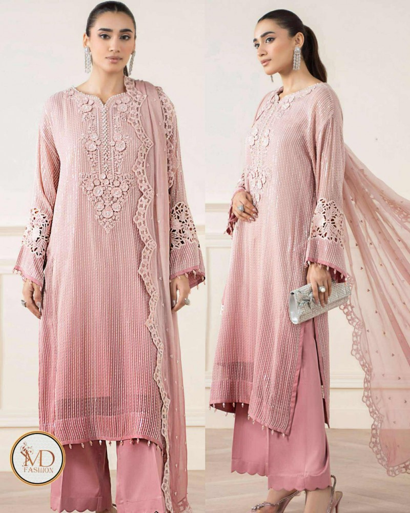 Maria b Tye & Dye chiffon embroidered